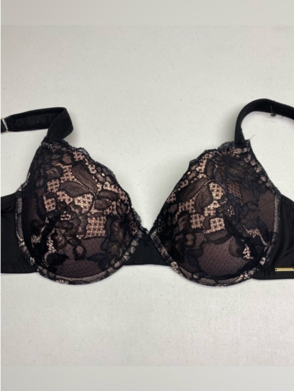 Vince camuto BLK/TAN Lightly Lined Underwire, 38D *P1040